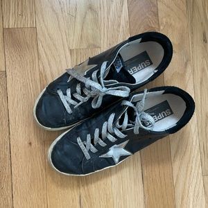Black/silver golden goose size 38